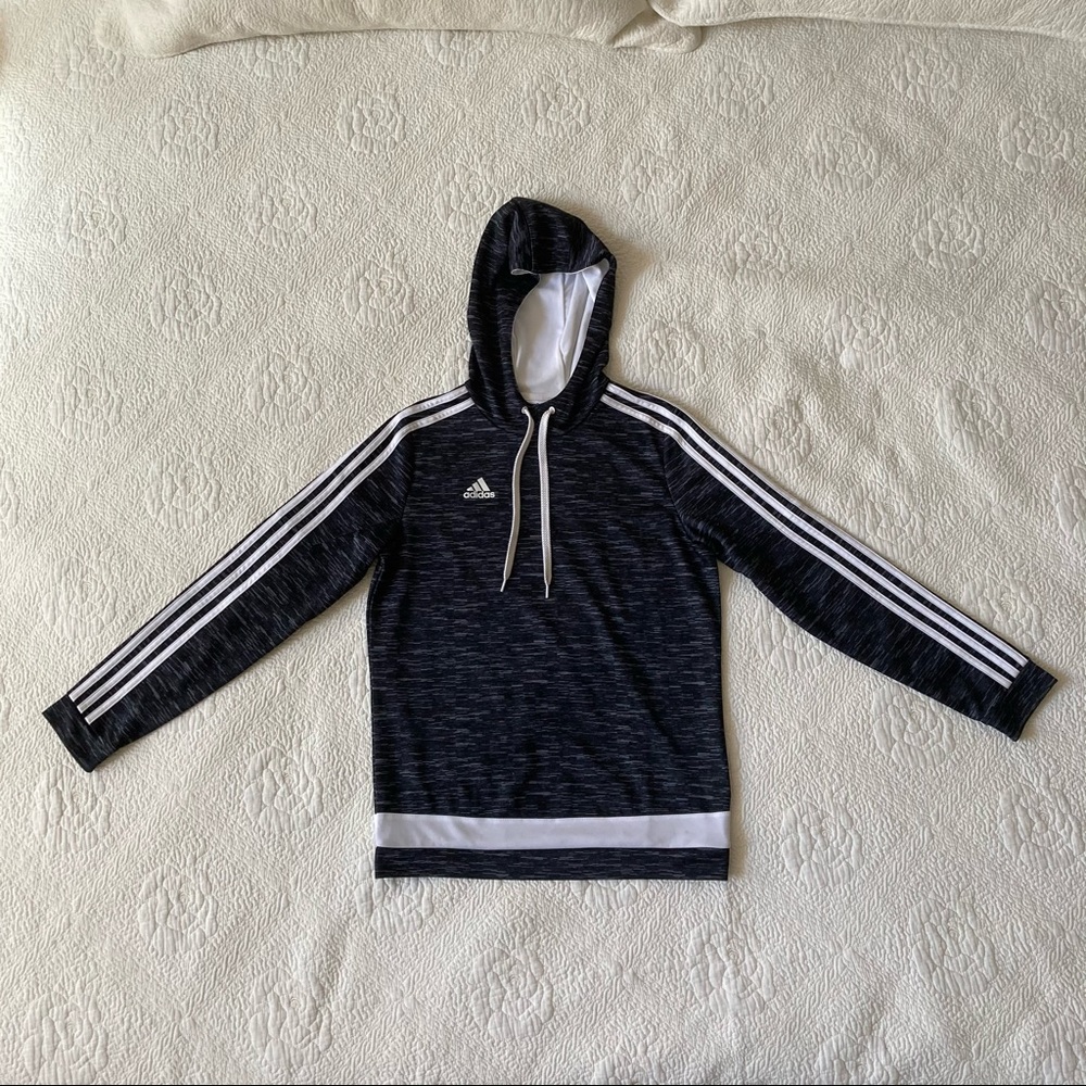 adidas Long Sleeve Drawstring Hoodie Top